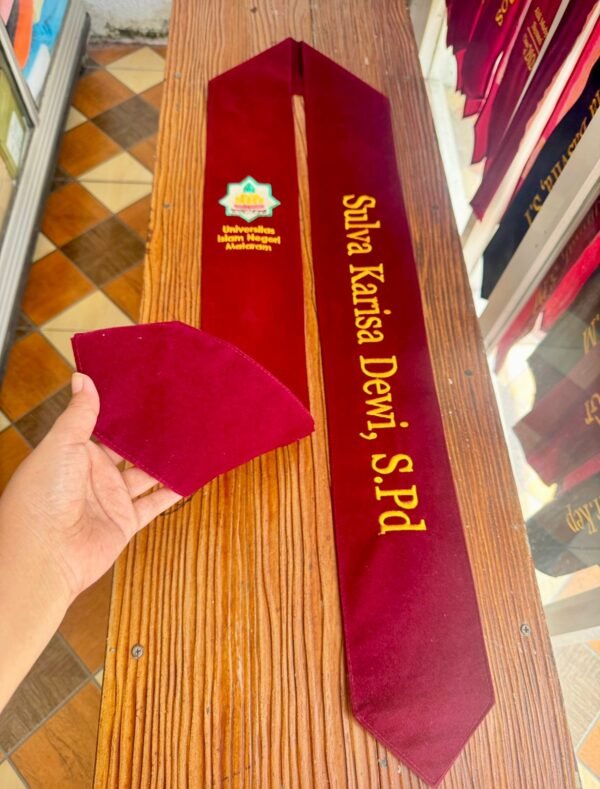 Pre Order: Selempang Wisuda-Single Layer Logo Warna - Image 2